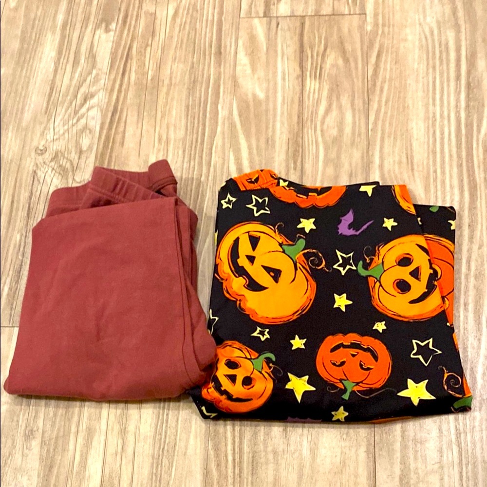 2x Festive Fall Leggings *GOOD VALUE*